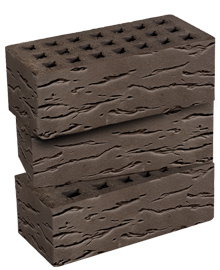 Кирпич лицевой пустотелый утолщённый «Грецкий орех» 1,4НФ коричневый