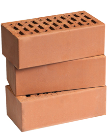 Кирпич лицевой пустотелый утолщенный 1,4НФ терракотовый