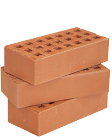 Кирпич лицевой пустотелый одинарный 1НФ терракотовый