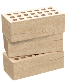 Уцененный лицевой пустотелый утолщенный «Кора дуба» 1,4НФ